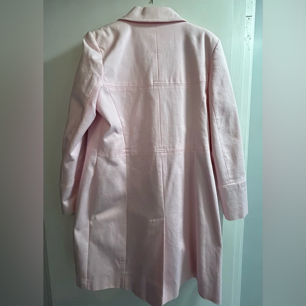 Larry Levine Light Pink Trench Coat - Picture 4 of 4